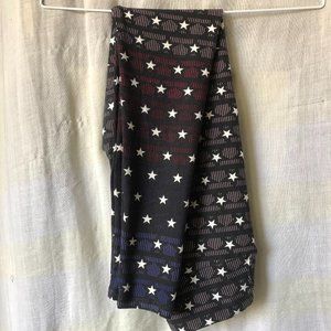 OS LuLaRoe Leggings - White Stars on Dark Blue